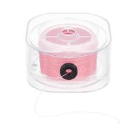 PH PandaHall 0.2mm Fil à Perles Rose Fil de Coton Ciré de 200m pour Perles de Rocaille Fil à Coudre Cordon de Fil Non Élastique avec Étui pour la Fabrication de Bijoux en Perles Bracelets Collier