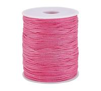 PH PandaHall 1.5mm 91m Fil à Perles en Nylon Fil de Bracelets Corde de Store Cordon de Carillons Éoliens pour la Fabrication de Bracelets Les Fenêtres Les Travaux Manuels la Réparation Rose Chaud