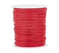 PH PandaHall 1.5mm Cordon Ciré, 91m Fils Cirés Rouges Cordon en Coton Ciré Ficelle de Perles Cirées pour noël, Bricolage, Bracelets, Colliers, Attrape-Rêves, Fabrication de Bijoux, Couture, Macramé