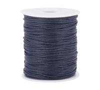PH PandaHall 1.5mm Cordon Ciré, 91m Fils de Coton Cirés Bleus Cordon de Cire Ficelle de Perles Cirées pour Bricolage, Bracelets, Colliers, Attrape-Rêves, Fabrication de Bijoux, Couture, Macramé