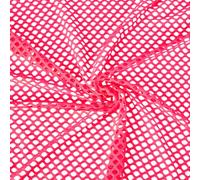PH PandaHall 1.6m Tissu en Maille Rose au Mètre Gros Trous Filet Diamant Noël Tissu Légèrement Extensible dans les Deux Sens Tissus à Coudre en Maille pour Vêtements Couture Bricolage Décor