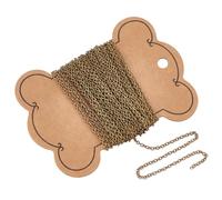 PH PandaHall 1 Sac/ 5 Yard Soude Chaîne Laiton Cable Chaînes Croix Taille 3x2x1mm pr Creation de Bijoux Chaine Antique Bronze