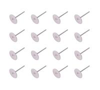 PH PandaHall 1 sac/50pcs Acier Inoxydable Boucles d'oreilles Goujons Composants Clou d'oreille 12x8mm Crochet a Levier dos
