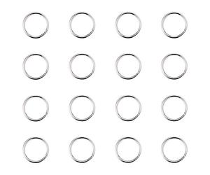 PH PandaHall 1 sac/environ 260pcs Laiton Anneau de jonction Argent Anneau ouvert Jump Ring Ferme mais Dessoude Argent 10x1mm