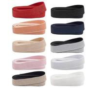 PH PandaHall 10 Couleurs 18m Ruban Élastique Pailleté 2.5cm Bandes Élastiques à Coudre Sangle Élastique Métallique Plate Bandes Extensibles Décoratives en Tricot pour Noël Couture Artisanat Ceinture