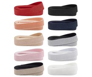 PH PandaHall 10 Couleurs 18m Ruban Élastique Pailleté 2.5cm Bandes Élastiques à Coudre Sangle Élastique Métallique Plate Bandes Extensibles Décoratives en Tricot pour Noël Couture Artisanat Ceinture