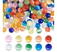 PH PandaHall 10 Couleurs 200pcs Perles en Verre Oeil de Chat 6mm Perles en Pierre Rondes Perles en Cristal Perles en Vrac Perles D'Espacement Bracelet pour la Fabrication de Bijoux Bracelet Artisanat