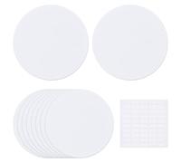 PH PandaHall 10 Plaque de Recouvrement pour Plafond Caches Plaque Murale Ronde Plate Protection Murale en Plastique Blanc avec Adhésif Double Face pour Protection de Plafonnier Rénovation Maison, 13cm