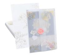 PH PandaHall 100 Pack Chemises Vélin en Gros pour 13x18cm Invitations Pré Plies Papier Vélin Transparent Enveloppes Claire Gaufré Papier Décoratif pour Mariage Anniversaire Diplômé Fête