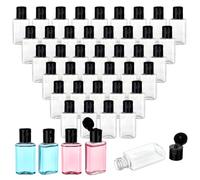 PH PandaHall 100pcs 1oz 30ml flacon Vide de Format Voyage pour Gel Hydroalcoolique Format Mini Rectangulaire Noir Rechargeable pour Savon Lotion Ou Shampoing