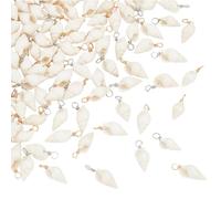 PH PandaHall 100pcs 2 couleurs Pendentifs en coquillage en spirale naturelle Charmes de coquillages naturels Breloques pour la fabrication de bijoux Décoration de mariage à domicile Faire la fête