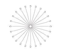 PH PandaHall 100pcs 40mm Épingle à Oeil Tige Acier Inoxydable Bijoux 304, Connecteur Bijoux Acier Inoxydable Tige Boucle d'oreille pour Pendentifs, Boucles d'oreilles, Bijoux, Trou: 2mm
