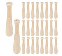 PH PandaHall 100pcs Mini Battes de Baseball 4.7cm Batte de Baseball en Bois Brut Demi Percée Petite Batte de Baseballs pour Porte Clés Projets de Décoration de Fête