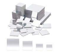 PH PandaHall 100pcs Miroir Auto-Adhésif en Acrylique, Feuilles de Miroir Carrées Flexibles Stickers Muraux Carreaux de Miroir pour Bricolage Décoration de la Maison, 20.5~75x20.5~75x0.8~1.5mm