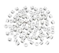 PH PandaHall 100pcs Perles Intercalaire Perle pour Bracelet Perles D'Espacement en Métal 8mm Perle Indiennes Argent Antique avec 4mm Trou pour DIY Bijoux Tresses Cheveux Décoration