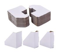 PH PandaHall 100pcs Protections D'Angle Réglables en Carton Protections D'Angle pour Cadre Photo Blanc Pliables en Papier Kraft et Carton pour Expédition Protecteur de Bord Artistique, 9.85x2.7x9.8cm