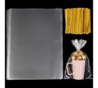 PH PandaHall 100pcs Sachets en Papier 20x27cm Sachets Cadeaux Transparents pour Fête Sachets en Plastique Transparents pour Emballage Cadeau Sachets à Friandises pour Bonbons et Biscuits