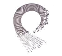 PH PandaHall 10pcs 19cm Chaine de Serpent en Laiton Chaine de Bracelet Couleur Platine avec Embout et Fermoir de Griffe de Homard pour Fabrication des Bracelets de Style Europeen Fête des mères