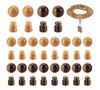 PH PandaHall 10sets/ 20pcs Buddha Mala Guru Beads Set, 2 Couleurs Résine 3 Trous Perles Rondes pour la Fabrication de Bijoux