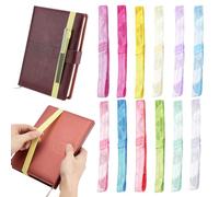 PH PandaHall 12 Couleurs Élastiques Planificateur Bandes Élastiques Marque Pages Stretchy Corde Élastique Sangle de Livre Cahier Bandes avec Porte Stylo Boucle pour École Bureau Journals Décoration
