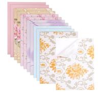 PH PandaHall 12 Feuilles Papier de Planches pour Maison de Poupée, 6 Couleurs Papier Peint Rectangulaire Stickers Muraux Imperméables pour Maquette Table de Sabl Décoration de Construction, 30x20cm