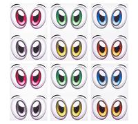 PH PandaHall 12 Paires D'Autocollants pour les Yeux Autocollant en Papier 3 couleur Autocollant Amusant pour Tondeuse Robot Aspirateur Voiture Ordinateur Portable Appareils