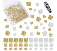 PH PandaHall 1200 clou Conique en Alliage 2 couleurs 3 tailles Breloques pour Ongles Rivets pour Ongles Style Punk Gothique pour Nail Art Maquillage Art Corporel 0.5~2mm