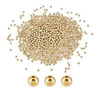 PH PandaHall 1200pcs 6mm Perles D'Espacement Rondes Perle de Bracelet en Or Perles en Plastique CCB pour L'Été la Fabrication de Bijoux de Bracelets de Boucles D'Oreilles de Colliers 1.5mm trou