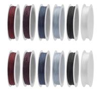 PH PandaHall 120m Fil de Perles Tressé 6 Couleurs 0.3mm Cordon de Nouage Chinois Fil de Bijoux de Bracelet Fil de Perles en Polyester pour Bracelet d'amitié Lanyards Bijoux de Couture Tassel Kumihimo