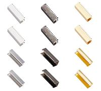 PH PandaHall 120pcs 3 Couleurs Embout D'extrémité De Boucle De Ceinture Extrémités De Sertissage De Ruban Extrémité à Sertir Pour Ceinture De Sangle Réparation D'agrafes De Ceinture D'étudiant