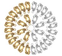 PH PandaHall 120pcs Charms Mains Priantes Charms de Prière Vintage 2 Couleurs Pendentifs Religieux de Style Tibétain pour Bracelets Colliers Fabrication de Bijoux