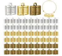 PH PandaHall 120pcs Pendentif Breloques Bible en Alliage Livres Ouverts 3 Couleurs Breloques Religieuses en Lot pour la Création de Bijoux DIY Colliers Bracelets Porte Clés