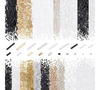 PH PandaHall 12900pcs Kit de Perles de Rocaille en Verre Perles de Rocaille Rondes de 2mm Petites Perles Tubulaires pour la Fabrication de Bijoux D'Été Colliers Bracelets Boucles D'Oreilles 19 styles