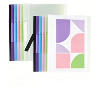 PH PandaHall 12pcs Couvertures de Rapport avec Clip à Pivot 6 Couleurs Organisateur de Documents en Plastique avec Étiquettes pour Organisation de Papiers 30x23cm