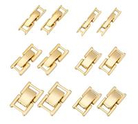 PH PandaHall 12pcs fermoir Déployant Plaqué Or 24 carats, 6 styles Rallonges de Bijoux Fermoirs Déployants pour Colliers Bracelets Bricolage Bijoux Artisanaux
