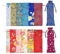 PH PandaHall 14 Couleurs Pochettes en Brocart de Soie Sacs-cadeaux à Cordon Sac Sachet Chinois pour Femme Colliers Boucles d'oreilles Bracelets Sacs de Faveur de Mariage, 14PCS