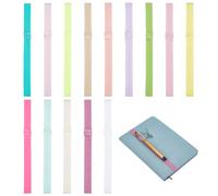 PH PandaHall 14pcs Bande Élastique pour Livre Bande Élastique pour Cahier Largeur 15mm Marque-Pages pour Agenda 14 Couleurs Sangles Élastiques Livre Avec Boucle pour Stylo pour Bureau École Lecteur