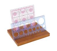 PH PandaHall 15 emplacements Support de Règle de Quilting en Bois Présentoir pour Règles de Couture Organisateur de Règles de Quilting Rangement pour Couture Quilting Maison Stockage 20.5x16.5cm