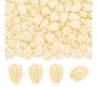 PH PandaHall 150 Perles Fleurs Artificielles Corail, Perles Florales Coquillage Teintées 11x9mm Perle Fleur Sculptée pour Bijoux Bracelet Collier DIY Couture Mariage Saint Valentin, Blanc Crème