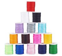 PH PandaHall 150m 15 Couleurs Fil Nylon pour Bracelet Fil Macramé 0.8mm Tressée Corde pour Nœud Chinois Carillon éolien Bijoux Enfilage Bracelet Collier Macramé, Artisanat, Capteur de Rêves