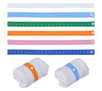 PH PandaHall 150pcs Bande Élastique avec Bouton Bande de Rangement Réglable Sangle Extensible 19mm Sangle de Fixation pour Vêtement Tiroir Placard Organisateur Voyage Couverture 33cm Couleur Aléatoire