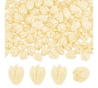 PH PandaHall 150pcs Perles Fleur de Corail Artificielles, Perles Florales Coquille Teinte 8.5x7mm Fleur Sculptée Perle Artisanat pour Bijoux Bracelet Collier DIY Mariage Saint Valentin, Blanc Crémeux
