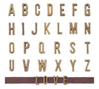 PH PandaHall 156pcs 6 Ensembles Breloques de Curseur de Lettres d'alphabet Perles de Lettres Majuscules Anglaises Bracelet en Cuir plat A-Z Charms pour Bracelets, Bronze Antique
