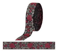 PH PandaHall 15m Ruban Jacquard Fleuri 30mm Ruban Bordure Tissée Brodée de Fleurs Brodé Tissé Style Bohème pour Couture Franges Florales pour Vêtements Mariage Couture Embellissements Bricolage