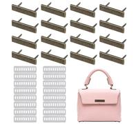 PH PandaHall 16 Ensembles Étiquettes Artisanales 9.5x58x2mm Étiquette Décorative Rectangulaire en Métal Bronze Antique avec Cale pour Sac à Main Sac à Dos Chapeau Chaussures Loisirs Créatifs Art