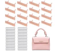 PH PandaHall 16 Ensembles Étiquettes de Marque Fait Main 9.5x58x2mm Or Rose Art Mot Signe Étiquette Métallique Rectangulaire Étiquettes Faite Main avec Plaquette pour Sac à Main Chapeau Chaussures DIY