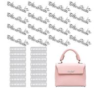 PH PandaHall 16 Sets Étiquettes Fait Main 12x53x2mm Platine Mot Creux Signe Étiquette Métal Lettre Forme Étiquettes Fait Main avec Calc pour Sac Chapeau Chaussures DIY Art Couture Articles Mémoire