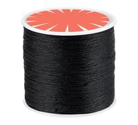 PH PandaHall 160m 0.45mm Cordon en Polyester Ciré Noir Fil Ciré Cordon de Perles Cordon Bracelet Cordon Collier pour Bracelet Collier Fabrication de Bijoux Kontting Macramé