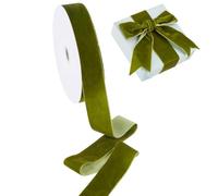 PH PandaHall 18.3m Ruban de Velours Vert Olive 3.8cm Ruban à Visage Unique Ruban Velours Satin Simple Face Rubans pour Décorations de Noël Emballage Cadeau DIY Artisanat