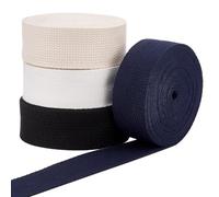 PH PandaHall 18.3m Sangle en polycoton, 4 couleur Bande de sangle Ruban | Sergé à Coudre, 32mm Ruban de Sangle Plat pour La Fabrication de Sacs à Main, Sac Fourre-Tout, Sac à Dos, Couture